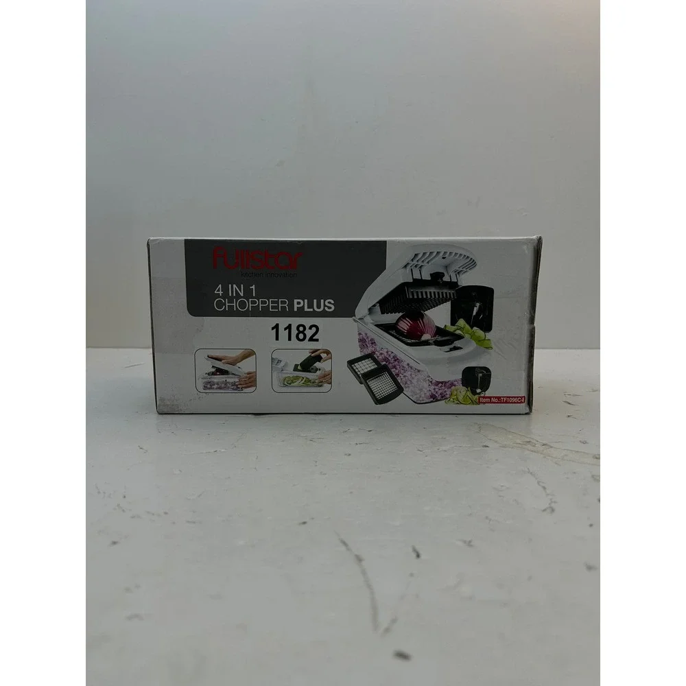 Fullstar 4 In 1 Chopper Plus Kitchen Vegetable Slicer 1.2L White Black